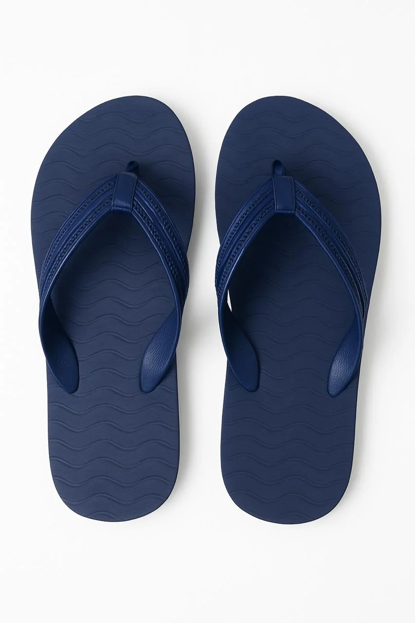 Men Navy Blue EVA Rubber Flip Flops Slippers – Lightweight Anti Slip Beach Thong Sandals Casual Summer Bathroom Daily Wear Slippers for Men Men Navy Blue EVA Rubber Flip Flops Slippers – Lightweight Anti Slip Beach Thong Sandals Casual Summer Bathroom image 3