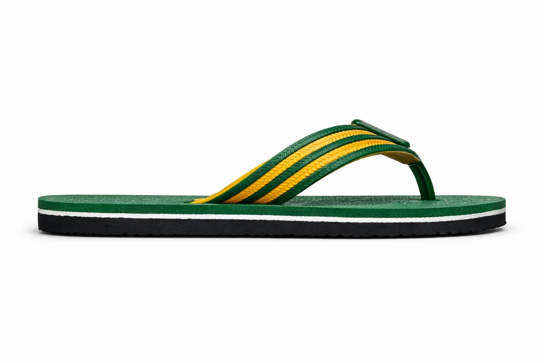 Women Green Yellow EVA Flip Flops Slippers – Floral Anti Slip Rubber Beach Thong Sandals Lightweight Casual Summer Bathroom Daily Wear Slippers for Women Women Green Yellow EVA Flip Flops Slippers – Floral Anti Slip Rubber Beach Thong Sandals Lightwei image 3