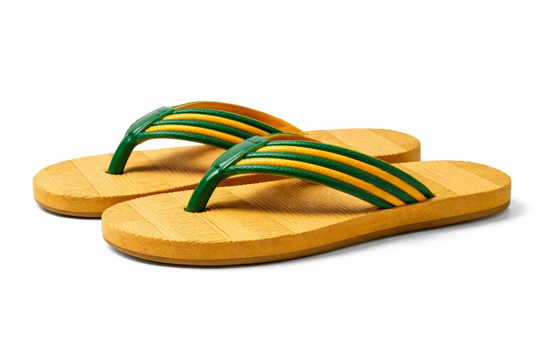 Yellow Rubber Flip Flops Slippers for Men Women Unisex Anti Slip Hawai Chappal Lightweight Soft Cushioned Sole Casual Beach Bathroom Home Daily Wear Summer Footwear Casual Rubber Flip Flops 6 image 2