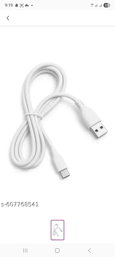 Generic Low Cost Type-C USB Data Cable | Fast Charging & High-Speed Data Transfer Cable for Android Smartphones, Tablets, Power Banks & Type-C Devices – Durable Red Charging Cord (Pack of 1) thumbnail 1