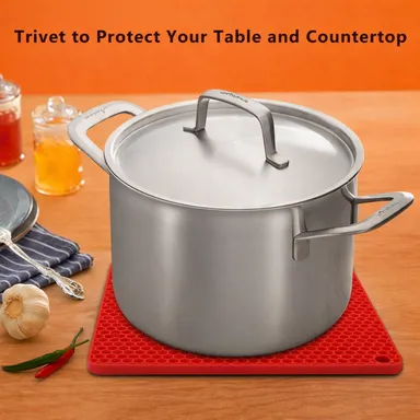 Green Silicone Hot Pot Stand Mat Heat Resistant Kitchen Trivet Pad Non Slip Multipurpose Silicone Coaster Pot Holder for Hot Vessels Cookware Countertop Protection thumbnail 1