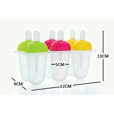 Silicone Ice Cream Popsicle Mould with Lid and Reusable Sticks BPA Free Ice Candy Maker Tray for Kulfi Fruit Pops Ice Lollies Homemade Frozen Dessert Maker for Kids Family 4 Cavity Multicolour thumbnail 2