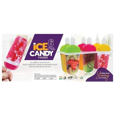 Silicone Ice Cream Popsicle Mould with Lid and Reusable Sticks BPA Free Ice Candy Maker Tray for Kulfi Fruit Pops Ice Lollies Homemade Frozen Dessert Maker for Kids Family 4 Cavity Multicolour thumbnail 3