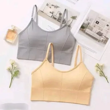 Lightweight Moisture-Wicking Seamless Padded Bra with Slim Adjustable Straps for Yoga and Leisure Moisture-Wicking Seamless Padded Bra 28A thumbnail 0