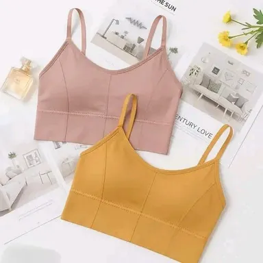 Lightweight Moisture-Wicking Seamless Padded Bra with Slim Adjustable Straps for Yoga and Leisure Moisture-Wicking Seamless Padded Bra 28B thumbnail 0