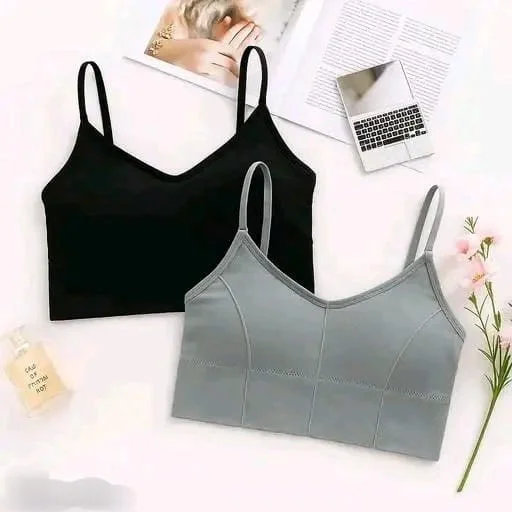 Lightweight Moisture-Wicking Seamless Padded Bra with Slim Adjustable Straps for Yoga and Leisure Moisture-Wicking Seamless Padded Bra 30B image 1
