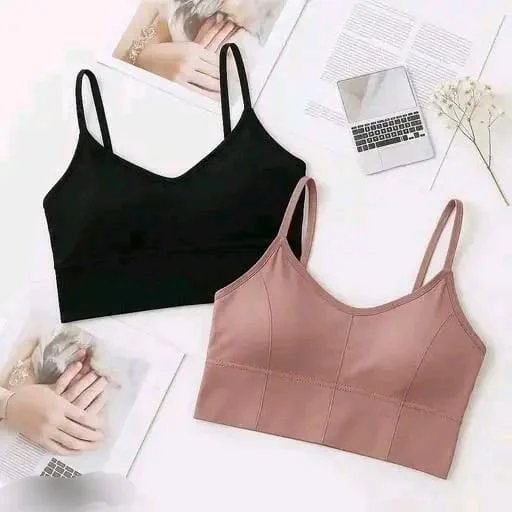 Lightweight Moisture-Wicking Seamless Padded Bra with Slim Adjustable Straps for Yoga and Leisure Moisture-Wicking Seamless Padded Bra 32B image 1