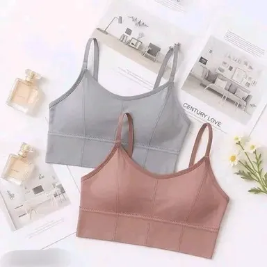 Lightweight Moisture-Wicking Seamless Padded Bra with Slim Adjustable Straps for Yoga and Leisure Moisture-Wicking Seamless Padded Bra 34A thumbnail 0