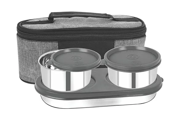 Premium Stainless Steel Insulated Executive Lunch Box Set with Airtight Containers, Water Bottle, and Heavy-Duty Thermal Carry Bag Stainless Steel Insulated Executive Lunch Box Set 7 Liters image 1