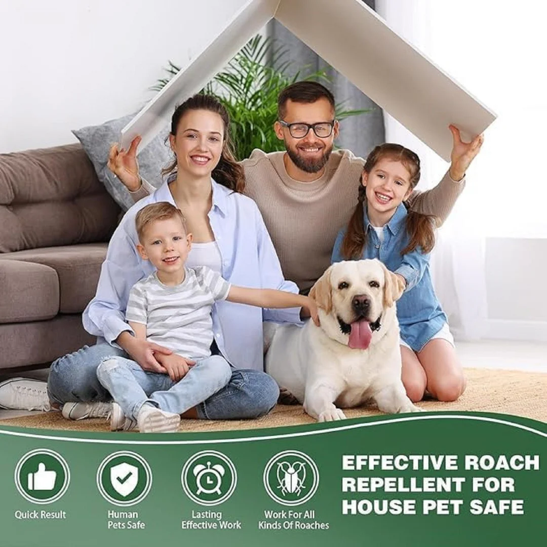 Cockroach Killer Bait Trap Gel Roach Repellent Pest Control Bait Box Sticky Cockroach Trap Kitchen Bathroom Insect Control Anti Roach Gel Trap for Home image 3