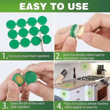 Cockroach Killer Bait Trap Gel Roach Repellent Pest Control Bait Box Sticky Cockroach Trap Kitchen Bathroom Insect Control Anti Roach Gel Trap for Home thumbnail 4