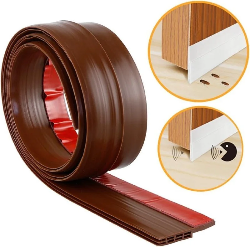 Self Adhesive Door Bottom Seal Strip Weather Stripping Door Draft Stopper Soundproof Dust Proof Insect Blocker Door Gap Sealing Strip for Home Doors Windows image 8