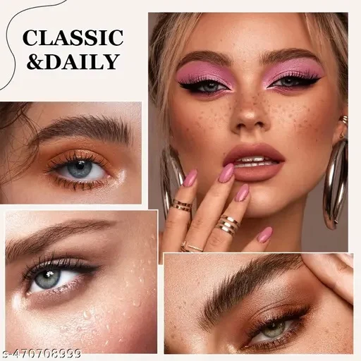 Waterproof Microblading Eyebrow Pen Brown 4 Tip Fork Eyebrow Tattoo Pen Natural Hair Stroke Brow Pencil Smudge Proof Long Lasting Eyebrow Makeup for Women image 2