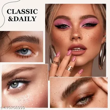 Waterproof Microblading Eyebrow Pen Brown 4 Tip Fork Eyebrow Tattoo Pen Natural Hair Stroke Brow Pencil Smudge Proof Long Lasting Eyebrow Makeup for Women thumbnail 1