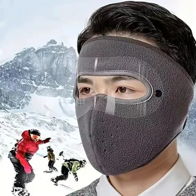 Winter Face Mask with Transparent Eye Shield Anti Fog Cold Protection Mask Windproof Thermal Face Cover Cycling Ski Snow Mask Outdoor Winter Protection Mask thumbnail 1