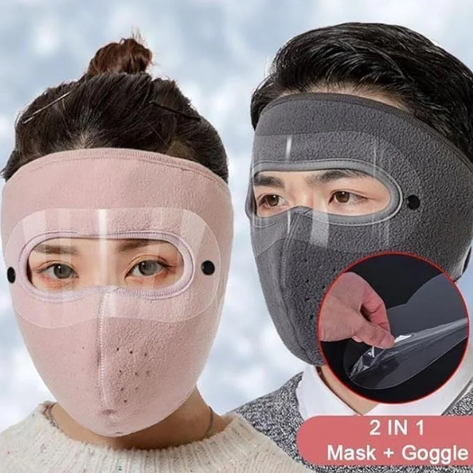 Winter Face Mask with Transparent Eye Shield Anti Fog Cold Protection Mask Windproof Thermal Face Cover Cycling Ski Snow Mask Outdoor Winter Protection Mask image 3