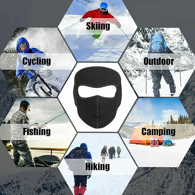 Winter Face Mask with Transparent Eye Shield Anti Fog Cold Protection Mask Windproof Thermal Face Cover Cycling Ski Snow Mask Outdoor Winter Protection Mask image 4