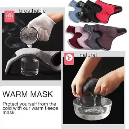 Winter Face Mask with Transparent Eye Shield Anti Fog Cold Protection Mask Windproof Thermal Face Cover Cycling Ski Snow Mask Outdoor Winter Protection Mask image 5