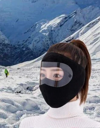 Winter Face Mask with Transparent Eye Shield Anti Fog Cold Protection Mask Windproof Thermal Face Cover Cycling Ski Snow Mask Outdoor Winter Protection Mask image 1