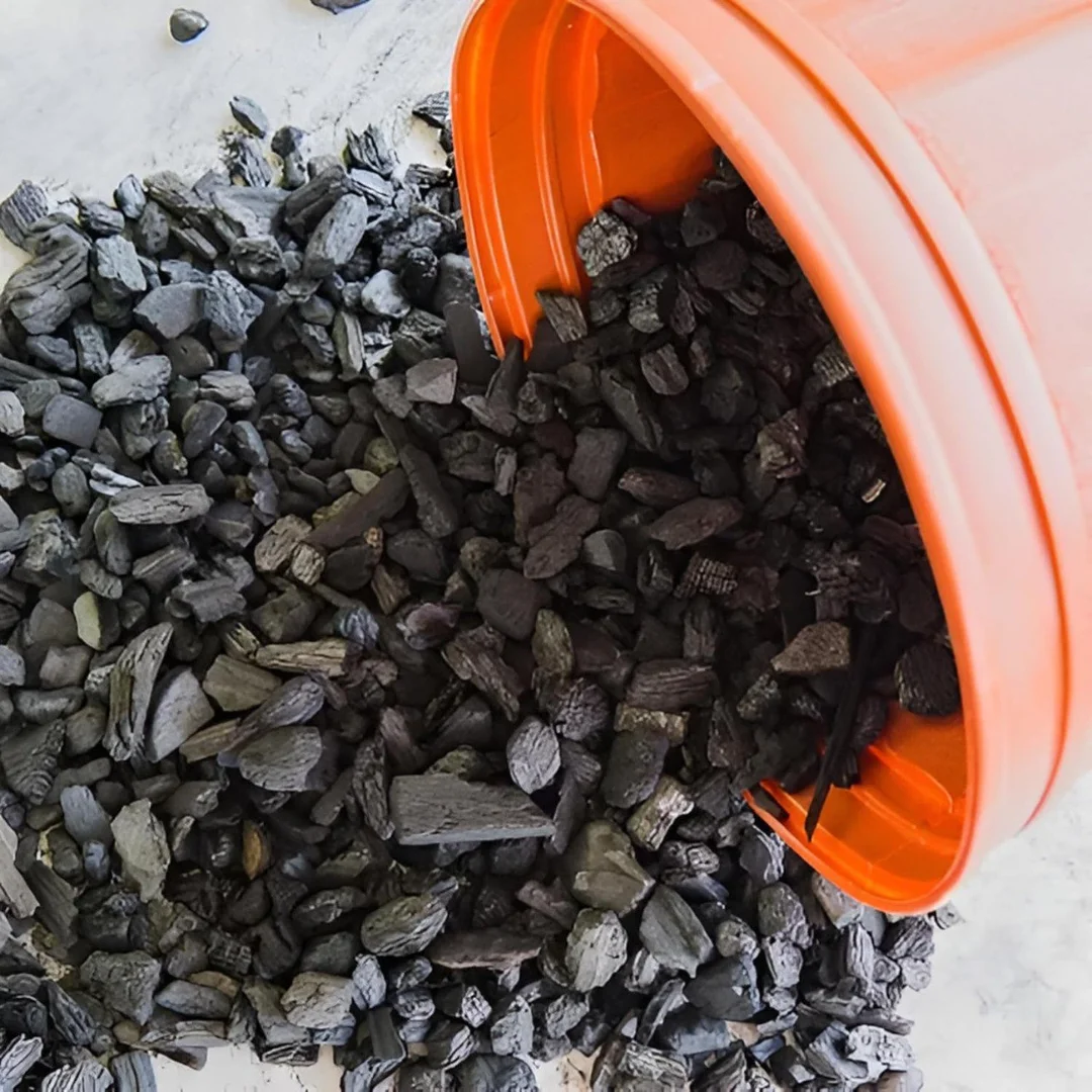 Natural Wood Charcoal Multipurpose Coal for Barbecue Grill Dhoop Havan Gardening Soil Charcoal Lump BBQ Fuel Activated Charcoal Pieces for Home and Outdoor Cooking image 3