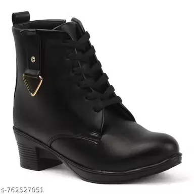 Womens Black Ankle Length Zip Boots Low Heel Fashion Booties Comfortable Casual Formal Office Winter Boots Synthetic Leather Side Zip Ladies Footwear Womens Black Ankle Length Zip Boots Low Heel Fashion Booties Comfortable Casual Formal Office Winter Boot thumbnail 2