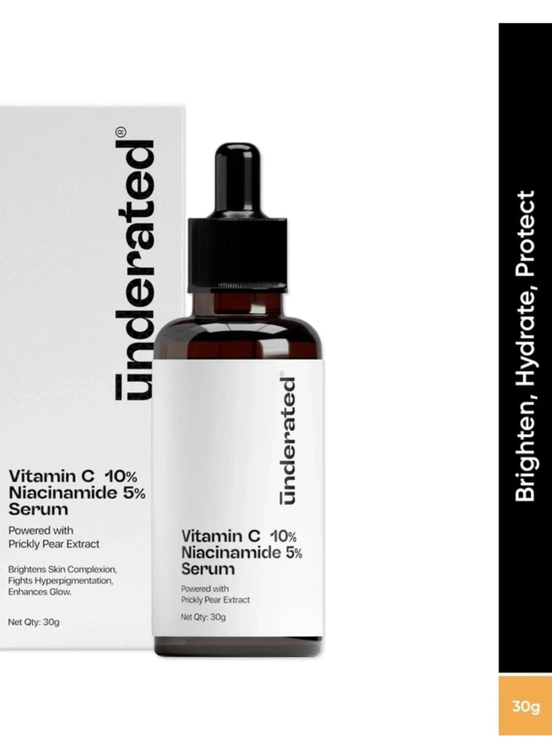 Underrated Vitamin C 10% Niacinamide 5% Face Serum with Prickly Pear Extract 30g Skin Brightening Anti Pigmentation Hydrating Glow Booster Serum for Dull Uneven Skin Underrated Vitamin C 10% Niacinamide 5% Face Serum with Prickly Pear Extract 30g Skin Bri image 1