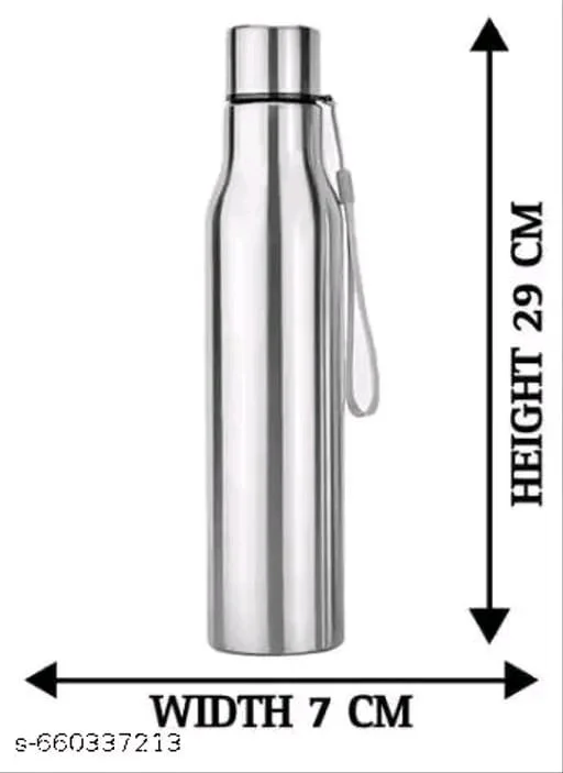 Stainless Steel Water Bottle 750ml pack of 3 Leakproof Metal Drinking Bottle for Gym Travel Office School Reusable Eco Friendly BPA Free Steel Bottle Silver 29cm image 2