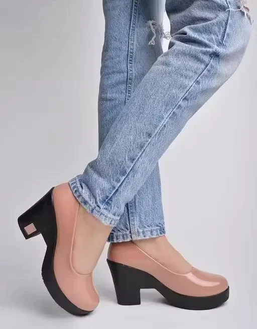 Women Nude Pink Patent Block Heel Pumps Closed Toe Office Formal Heels Comfortable Mid Heel Work Party Footwear Ladies Fashion Block Heel Shoes Women Nude Pink Patent Block Heel Pumps Closed Toe Office Formal Heels Comfortable Mid Heel Work Party Footwear image 1