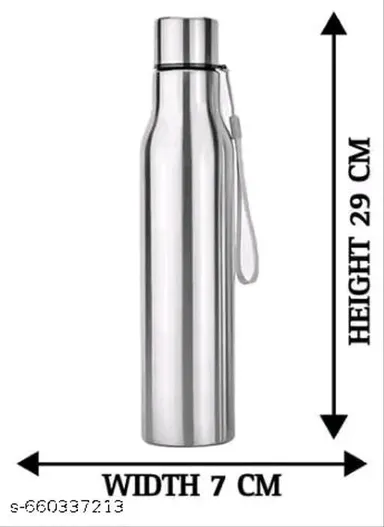 Stainless Steel Water Bottle 1000ml Leakproof Metal Drinking Bottle Reusable Eco Friendly Sports Gym Travel Steel Flask Silver thumbnail 1