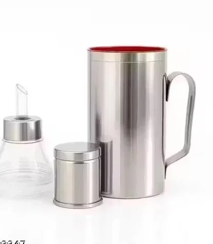 Stainless Steel Oil Dispenser Pot with Handle and Filter Lid Kitchen Oil Storage Container Cooking Oil Pourer Bottle Grease Storage Jar for Kitchen image 3