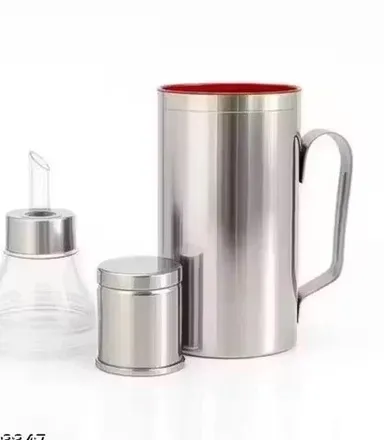 Stainless Steel Oil Dispenser Pot with Handle and Filter Lid Kitchen Oil Storage Container Cooking Oil Pourer Bottle Grease Storage Jar for Kitchen thumbnail 2