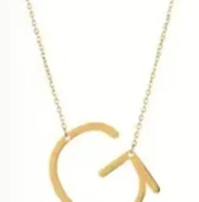 Alphabet F Pendant Necklace for Women Minimalist Letter F Chain Necklace Gold Tone Initial Jewellery Fashion Pendant Necklace Gift for Girls image 3