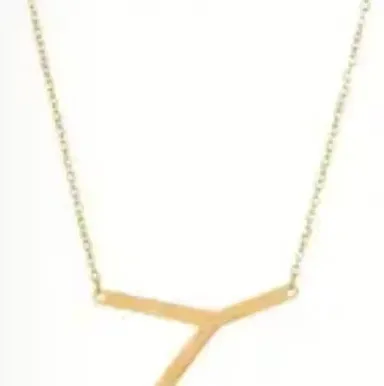 Alphabet F Pendant Necklace for Women Minimalist Letter F Chain Necklace Gold Tone Initial Jewellery Fashion Pendant Necklace Gift for Girls thumbnail 3