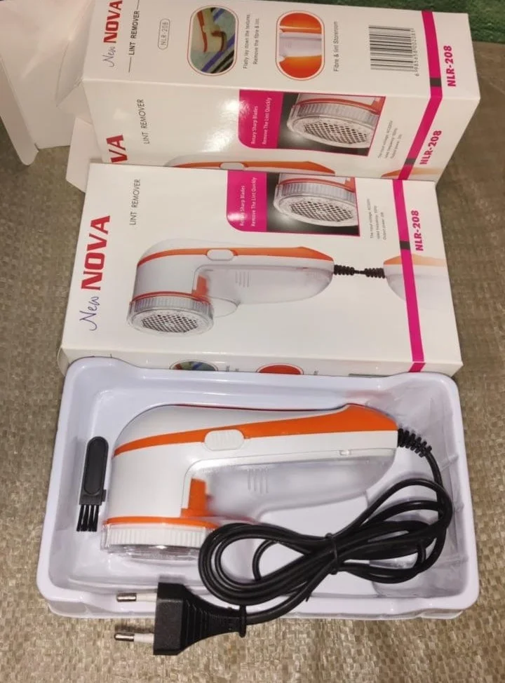 Nova NLR-208 Electric Lint Remover Fabric Shaver for Clothes Sweaters Blankets Sofa Upholstery Portable Fuzz Remover Machine with Stainless Steel Blade image 1
