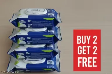 BABIFY Aloe Vera Infused Baby Wet Wipes | Extra Soft & Paraben-Free |72 Count (Pack of 4) | Buy 2 Get 2 Free Offer thumbnail 1