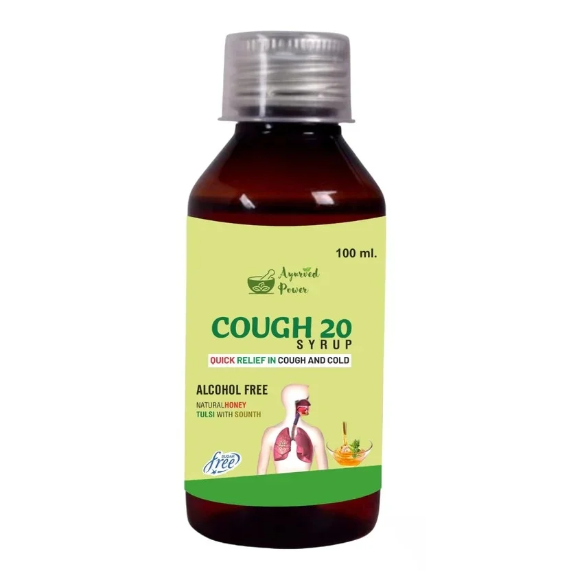 Cough Syrup Natural & Herbal Relief Expectoration Dry Wet Cough Suppressant Expectorant Formula for Adults & Kids Fast Soothing Throat Cough India Effective Relief image 1