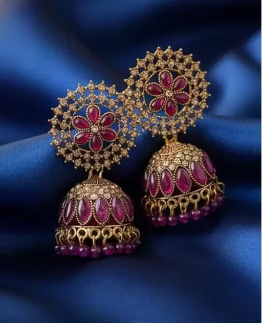 Traditional Oxidised Silver Jhumka Earrings for Women & Girls Lightweight Ethnic Daily Wear Fashion Artificial Jewellery Gift Friendly image 3