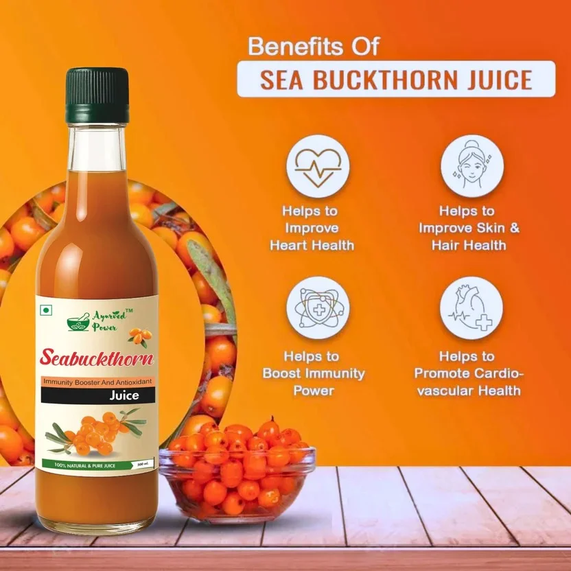 Himalayan Sea Buckthorn Pulp Juice Concentrate Natural Vitamin C Omega 3 6 7 9 Antioxidant Superfruit Immunity Skin Glow Digestive Health Wellness Drink image 2