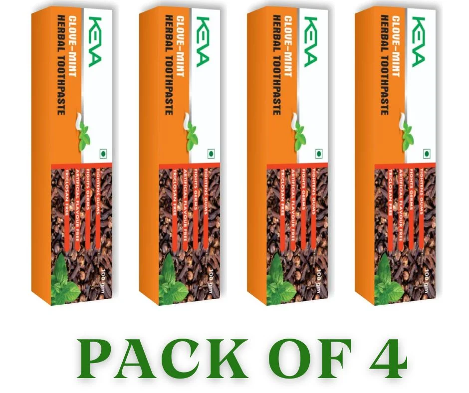 4 KEVA CLOVE-MINT TOOTH PASTE HERBAL TOOTHPASTE FUORIDE FREE (100GM) image 2