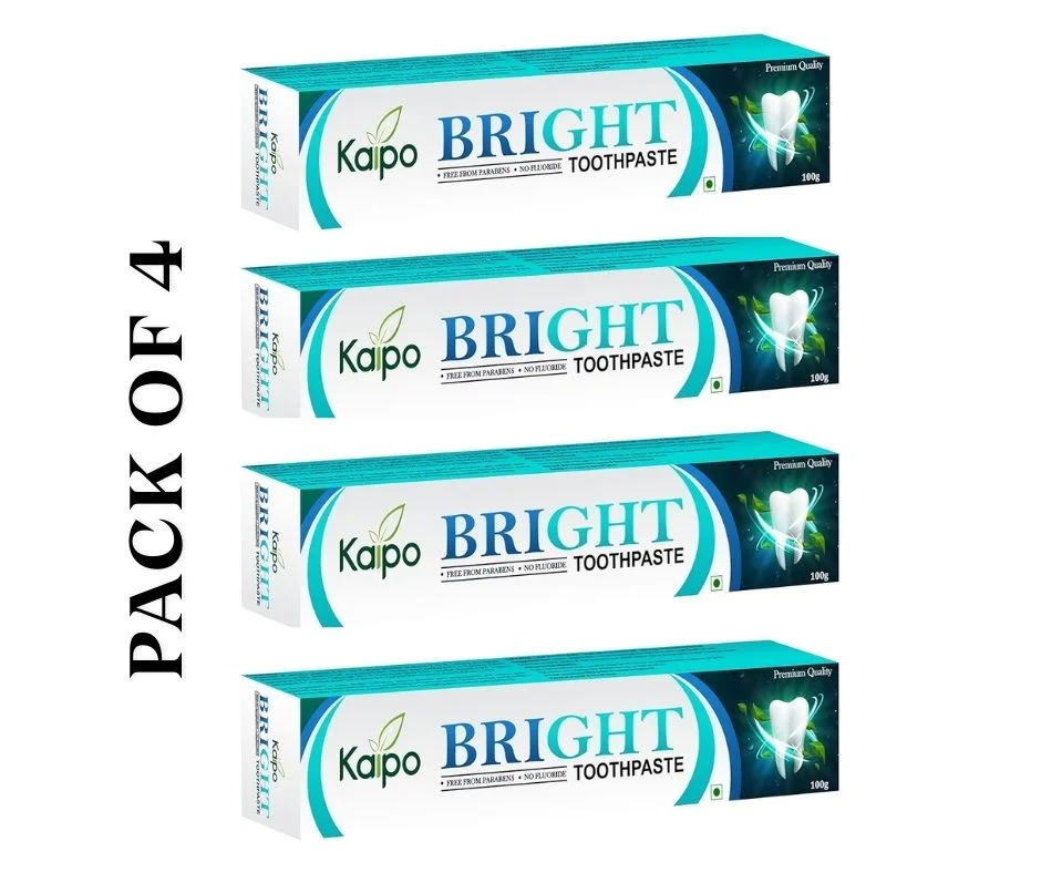 KAIPO Bright Advanced Whitening Toothpaste with Fluoride Protection, Cavity Defense, and Fresh Mint Formula | 100g image 2