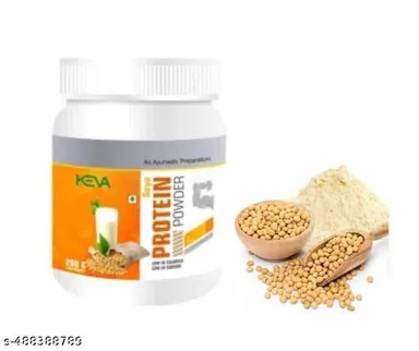 KEVA Premium Soya Protein Powder | High-Protein, Plant-Based Nutrition for Muscle Growth & Wellness, 200g thumbnail 2