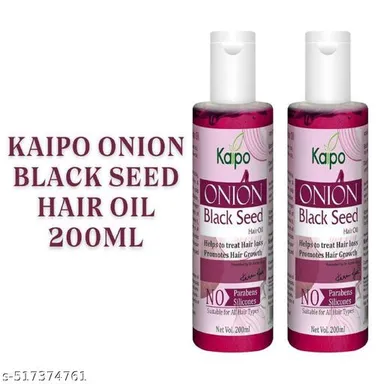 Kaipo Advanced Onion & Black Seed Hair Oil | 200ml Nourishing Formula for Hair Growth, Strength, and Scalp Health with Natural Herbal Extracts thumbnail 1
