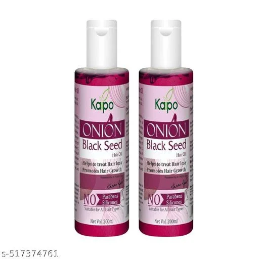 Kaipo Advanced Onion & Black Seed Hair Oil | 200ml Nourishing Formula for Hair Growth, Strength, and Scalp Health with Natural Herbal Extracts image 3