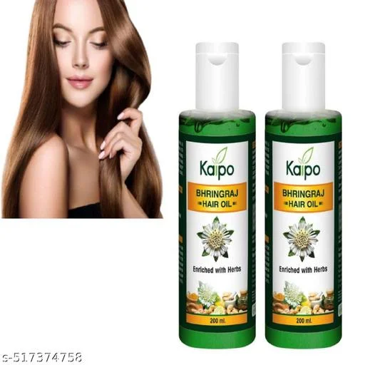 Kaipo Bhringraj Herbal Hair Oil Enriched with Ayurvedic Herbs for Hair Growth, Strength & Nourishment |200ml image 1