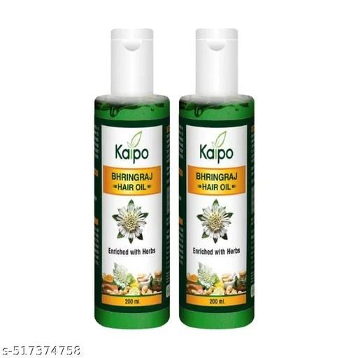 Kaipo Bhringraj Herbal Hair Oil Enriched with Ayurvedic Herbs for Hair Growth, Strength & Nourishment |200ml image 2
