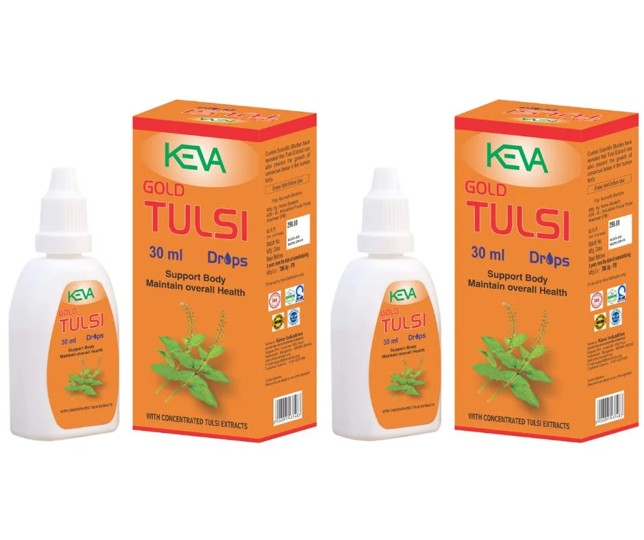 2 KEVA GOLD TULSI DROPS 30ML (SUPPORT BODY MAINTAIN OVERALL HEALTH ) image 2
