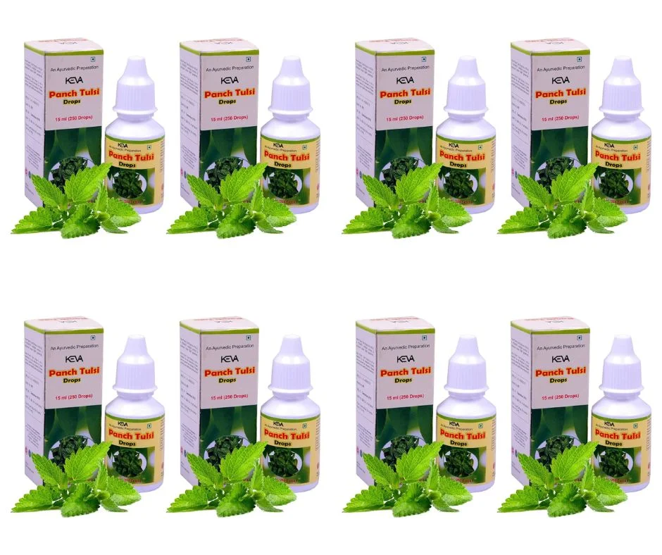 Keva Panch Tulsi Drops 15ml Ayurvedic Herbal Tulsi Extract Immunity Wellness Drops 250 Drops image 3
