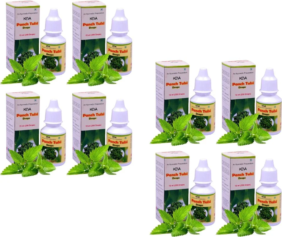 Keva Panch Tulsi Drops 15ml Ayurvedic Herbal Tulsi Extract Immunity Wellness Drops 250 Drops image 2