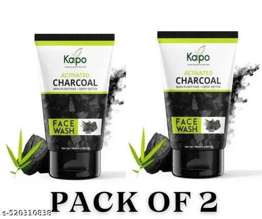 Kaipo Activated Charcoal Skin Purifying & Deep Detox Face Wash for Clear, Oil-Free, Acne-Prone Skin | Removes Impurities, Dirt & Excess Oil – 100ml image 2