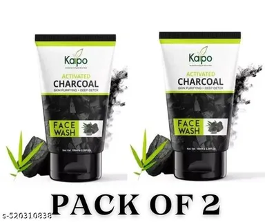 Kaipo Activated Charcoal Skin Purifying & Deep Detox Face Wash for Clear, Oil-Free, Acne-Prone Skin | Removes Impurities, Dirt & Excess Oil – 100ml thumbnail 1
